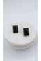 Gold Black Plate Earrings