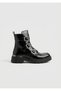 26103862K Buckle Detail Genuine Leather Boots for Women