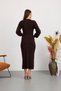 Stylish Knitwear Dress with Bow - 2
