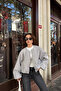 Women's Melton Fabric Bomber Jacket - 2