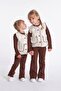 Quilted Vest, Brown Camisole 3-Piece Set - 2