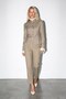 Mink Striped Straight Cut Trousers
