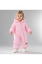 Baby Winter Coat Hooded Pink Zippered Coat with Furry Inside for Cosmonauts - 6