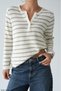 Women's Crew Neck Buttoned Long Sleeve Knit Sweater - 4