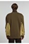 Relaxed Fit Round Neck Plain Men's Green Sweatshirt - 2