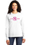 Ny New York White Relax Fit Long Sleeve Combed Cotton Women's T-Shirt