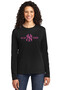 Ny New York Black Relax Fit Long Sleeve Combed Cotton Women's T-Shirt