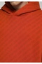 Oversize Fit Hooded Printed Men's Brown Sweatshirt - 4