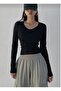 Women's 2-Piece Black Burgundy Round Neck Camisole Basic Blouse - 2