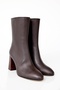 Brown Heeled Boots 24454 - 4