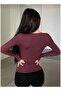 Women's 2-Piece Black Burgundy Round Neck Camisole Basic Blouse - 6