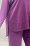 67082 Plus Size Skirt and Oval Cut Modal Trousers Set - Plum - 3