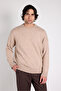 Oversize Crew Neck Basic Knit Sweater - 3