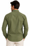 Men's Khaki Long Sleeve Basic Shirt - 4