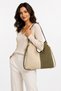 Jkln Genuine Leather Women's Shoulder Bag Large Volume Casual Khaki Bag Zd001-7 - 2