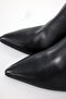Black Back Zipper Pointed Toe Boots 25408 - 3