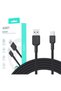كابل USB-C أسود من القماش بطول 1 متر من