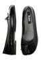 Women's Black Flip-Flops with Bow, Comfortable Fit, Flat Ballerinas - 5