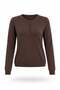 Brown Buttoned Crew Neck Knitwear 251372