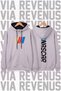 Nascar Printed Wide Fit Hoodie - 3 Thread Fleece Hood Lining with Rope Detail