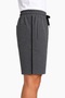 Men's Black Smoked Gray Navy Blue Color Shorts with Side Piping, Front Pockets, Zipper and Back Pockets - 3