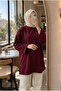 Women's Oversize Lace-Up Long Tunic 75 cm - 3