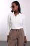 Ecru Polo Neck Lyocell Yarn Knitwear - 3