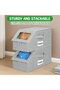 Stackable Hats Storage for Baseball Cap,Hat Organizer for Closet,Space Saving Hat Box with Clear Lid - 5
