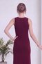 Women's V-Neck Thick Strap Ribbed Knit Midi Dress Red, Burgundy, Gray, Black, Green - 7