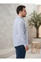 Men's Large Size Oversized Regular Fit Long Sleeve 100% Cotton Court Collar Shirt - 3