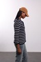 Navy Blue Striped Mercerized Knitwear 261135 - 5
