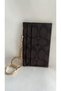 Women's Coffee Color Card Holder Wallet – 4 Card Compartments, Zippered Coin Compartment, Chain Attachment for Bags - 2