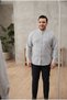 Men's Large Size Oversized Regular Fit Long Sleeve 100% Cotton Court Collar Shirt - 3