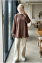Women's Oversize Lace-Up Long Tunic 75 cm - 2