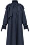Navy Blue Belted Premium Oversize Trench Coat - 8646 - 3