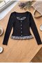 Plaid Coquette Bridge Detailed Ruffled Lace Blouse - 4