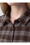 Esvab • Modern & Distinctive Checkered Embroidered Loose Fit Women's Lumberjack Shirt - 3