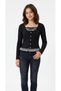 Plaid Coquette Bridge Detailed Ruffled Lace Blouse - 3