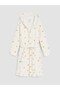 Esvab • Modern & Distinctive Heart Embroidered Cotton Girls' Bathrobe - 2