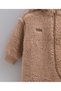 İncibaby 100% Cotton Hooded Reversible Zippered Soft Lux Baby Girl Jumpsuit - 2