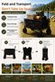Folding Camping Cart 130 kg Capacity Multi-Purpose Transport Cart with Top Table and Thick Wheels