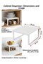 29Cmx29Cmx15Cm Off-White Metal Closet Organizer Laser Cut First Quality Disassembled Organizer Shelf Closet Countertop Bathroom Organizer - 2