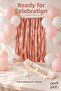 Bachelorette Bride to Be Decoration Set 20 Balloons, Bridal Crown, Sash, and Rose Gold Curtain - 3
