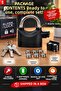 110 Db Alarm Padlock Black Water Resistant Bike Door Cabinet Security Lock Set with 3 Keys - 5