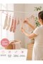 12 Pieces of Portable Clothesline with Pegs – Flexible Mobile Clothesline for Camping, Balcony, Travel Type - 5