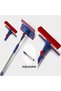 5 Pieces Telescopic Glass Cleaning Apparatus with Movable Head and Squeegee - 3