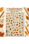 September Back to School and Autumn Themed Holographic Decorative Stickers – 1 Sheet