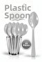 25Pcs Silver Colorful Spoons Hard Durable Plastic Luxury Disposable Gray Silver Birthday Party Spoons