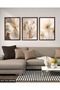 White Delicate Flowers 3 Piece Wooden Framed Painting Act - 3