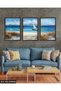 Boat in the Sea 3 Pieces Wooden Framed Painting Act - 3